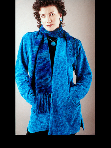 Bluejay Scarf & handwoven jacket