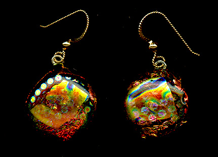 Dichroic Glass Earrings